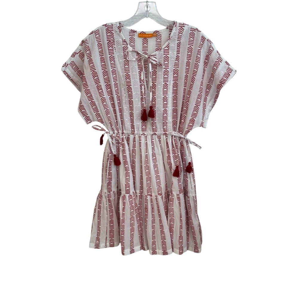 Oliphant geometric print mini dress with side ties